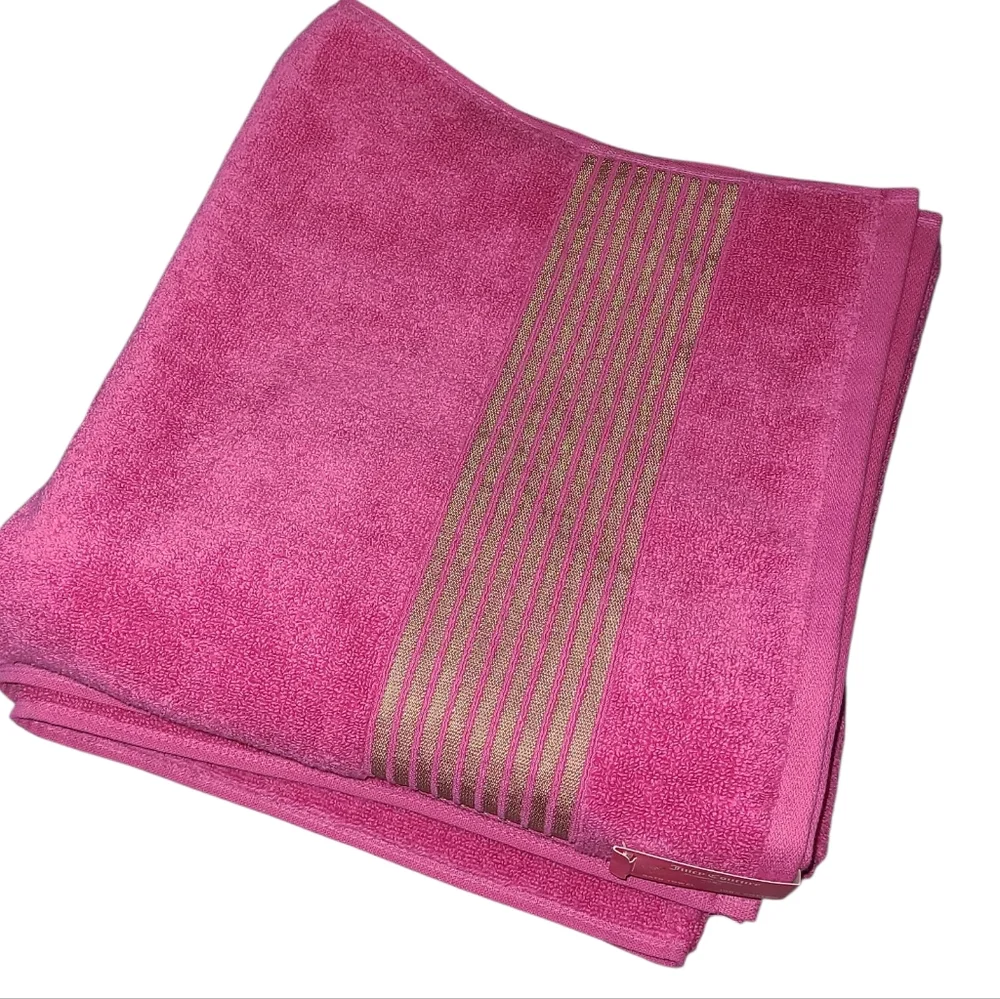 Juicy Couture Pink & Gold Bath Towels Set